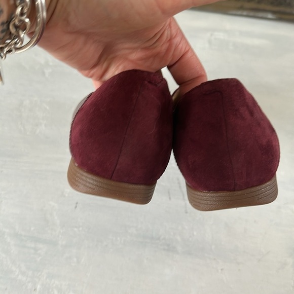 Dansko Lace Loafers Glazed Leather & Suede Slip-Ons Flats in Wine Size 38 7-7.5 - Picture 10 of 16